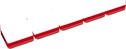 Front rim of the fire red clicker base that the keycaps sink behind