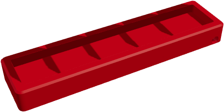 3D printed fidget clicker base in fire red